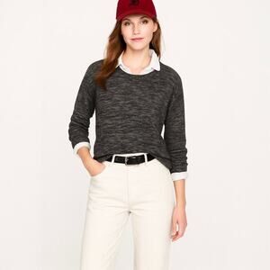 J. Crew Jaspe Wool Blend Sweater Tunic Marled Charcoal Gray Size XS
